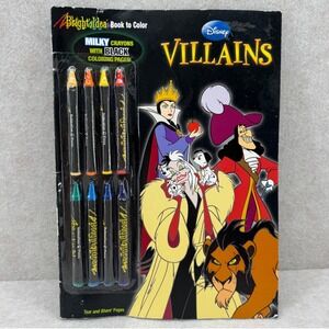Disney Villains Bright Idea Coloring Book Black Pages Milky Crayons 2011 Goth